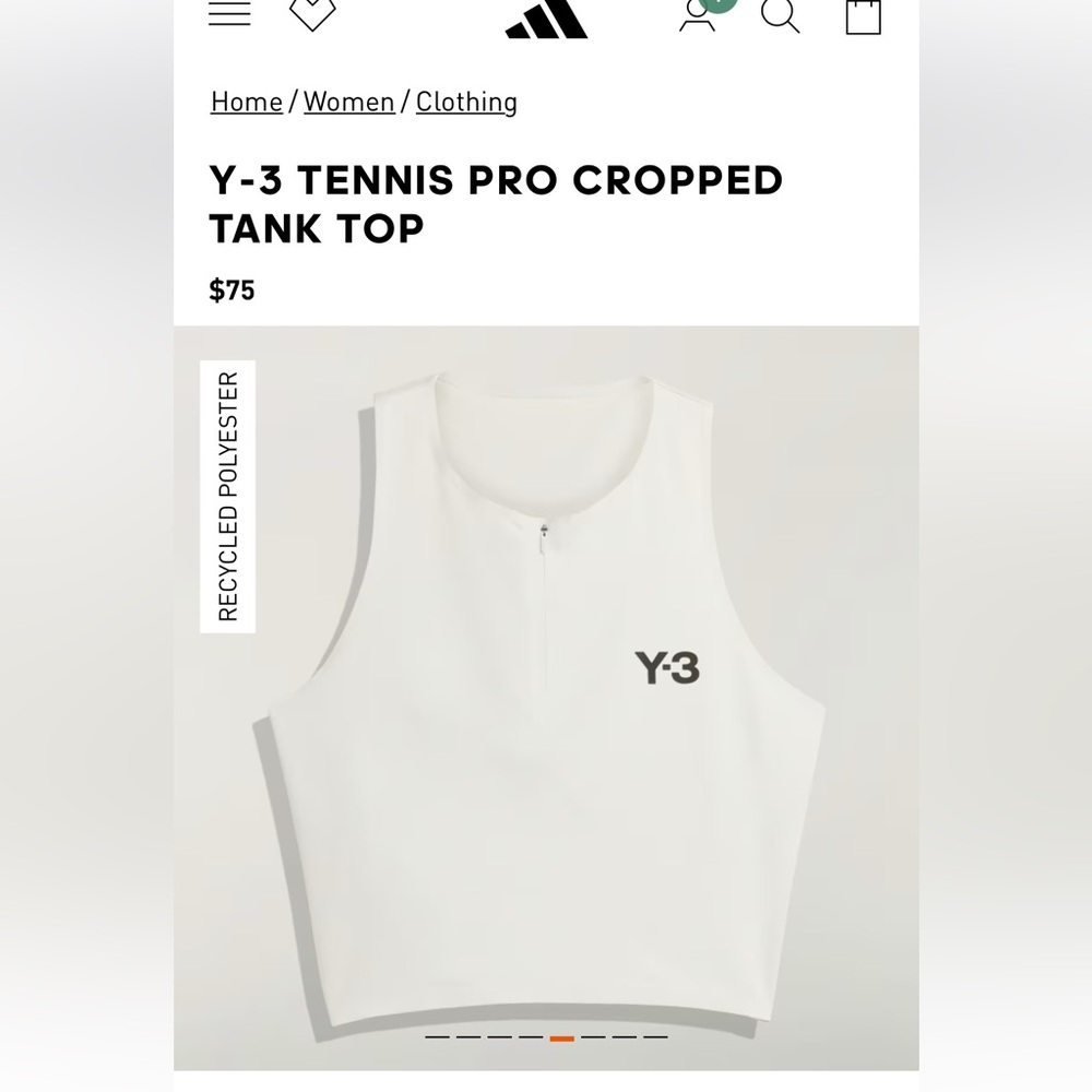 Y-3 Tennis Pro Cropped Tank Top